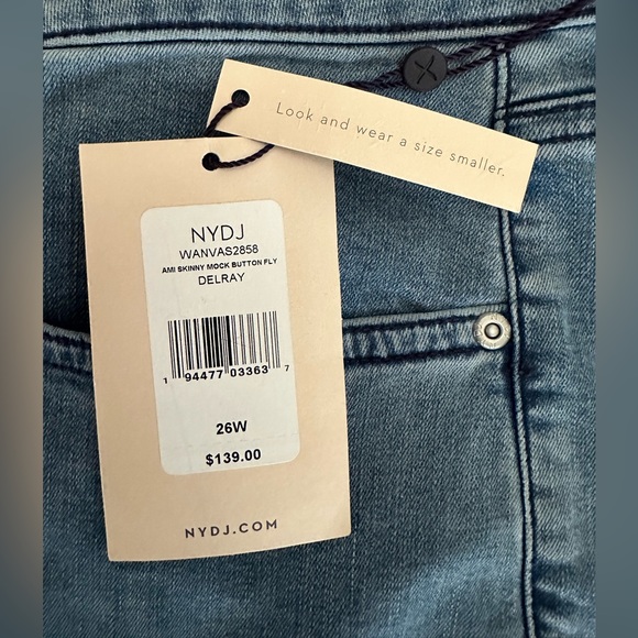NWT NYDJ Ami Skinny Jeans In Plus Size - Cool Embrace Denim - Exposed Button Fly - Picture 5 of 10
